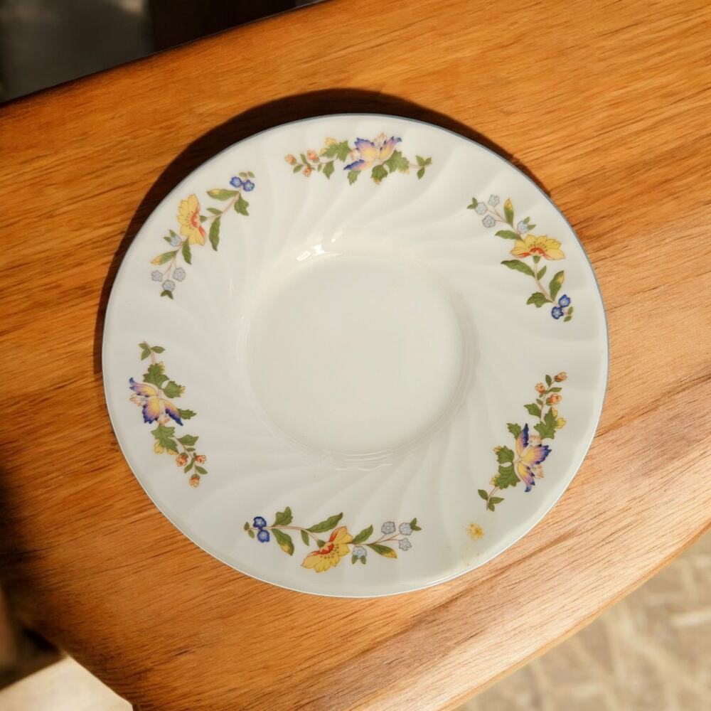 Aynsley Cottage Garden Bone China Saucer Set of 5 England Floral